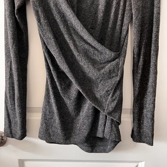 T Alexander wang gray heathered wrap top - Picture 4 of 6